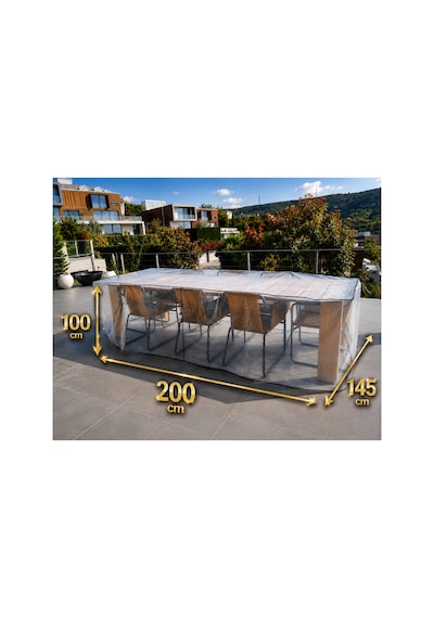 En Çok Tercih Edilen Şeffaf Bahçe Mobilyası Koruma Örtüsü,su Geçirmez,pvc Balkon,teras,masa Takımı Koruyucu Kılıf,145x200x100 Diğer