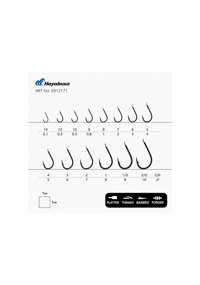 Hayabusa Hchn 121 Kısa Pa La Dövme Olta İğnesi 15li Paket Black Nikel Standart - 1