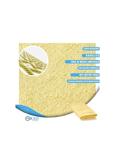 Mıclo Cleanıng 50x60cm - Premium Oto Araç Kaporta, Cam Kurulama Sentetik Güderi Bez Çizmez, Leke Bırakmaz Açık Indigo