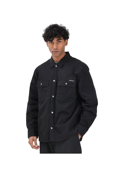 Calvin Klein Ls Utılıty Relaxed Overshırt Siyah Erkek Ceket