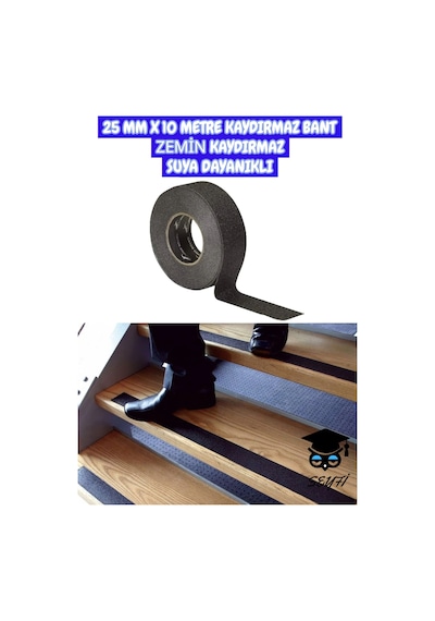 25 Mm X 10 Metre Kaydırmaz Bant Zemin Kaydırmaz Suya Dayanıklı Diğer