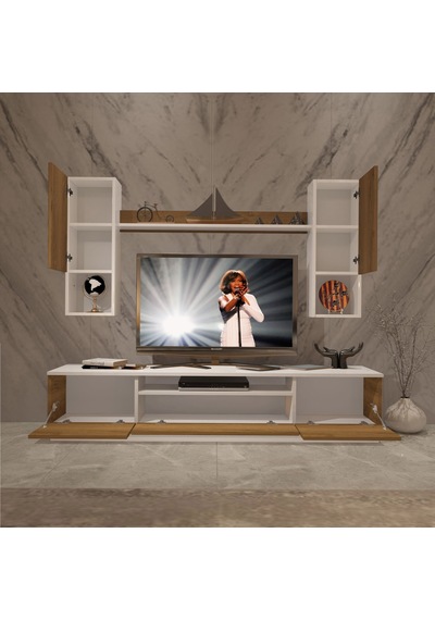 Decoraktiv Trendstyle 5da Mdf Tv Ünitesi Tv Sehpası Beyaz - Pera