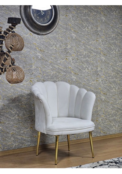 Tekli Papatya Çay Seti Koltuk Gold Sivriltme Ayak, Balkon, Salon 001