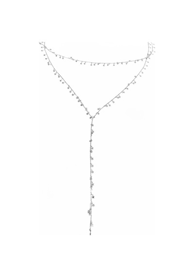 Choker Ve Y Kolye 2 Si 1 Arada Yıldızlı Gümüş Kolye Rose Gold