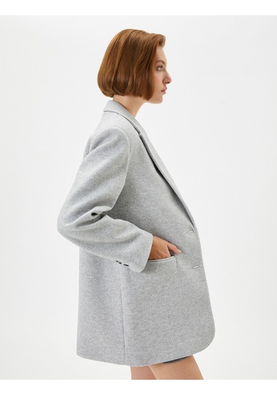 Koton Blazer Ceket Düğmeli Kapaklı Cepli Gri Melanj 4wak00093ew 4WAK00093EWGRM Gri Melanj Koton Blazer Ceket Düğmeli Kapaklı Cepli Gri Melanj 4wak00093ew 4WAK00093EWGRM Gri Melanj