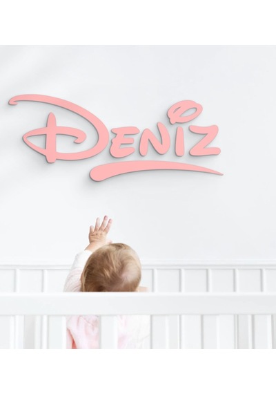 Bk Gift Kişiye Özel İsimli Ahşap Duvar Yazısı-3 Gri