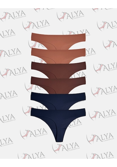 Alya Underwear Lazer Kesim Dikişsiz Tanga Külot, Seamless String 6'lı Paket Çok Renkli A09 Alya Underwear Lazer Kesim Dikişsiz Tanga Külot, Seamless String 6'lı Paket Çok Renkli A09