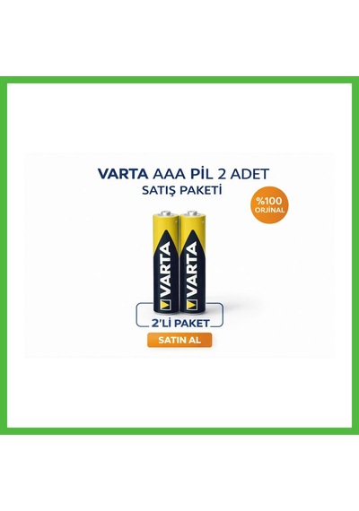 Vaveni Marka Aaa İnce Kalem Pil 1.5v Super Heavy Duty R03 Çinko Karbon 2li 1 Paket Arz