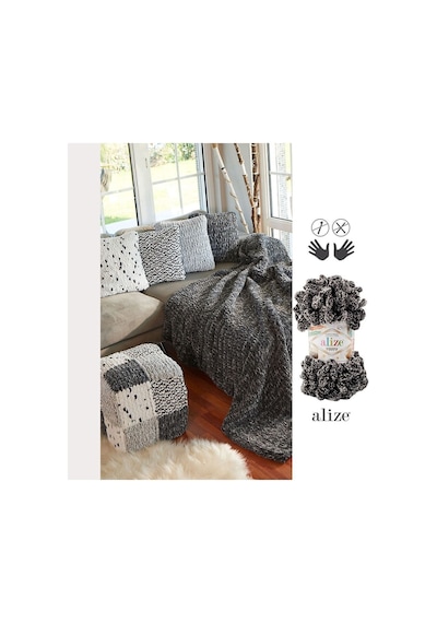 Alize Puffy El Örgü Ipliği 5'li Paket - 111 Mor - 100 Gr. 9 Mt. Parmak Örgü Ipi