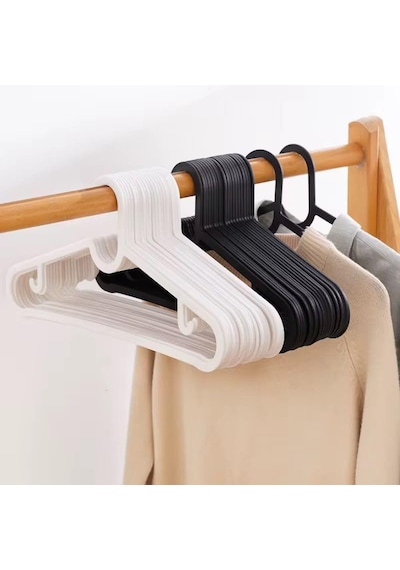20 Adet Dolap İçi Elbise Askısı,pantolon,gömlek,ceket,etek Askısı,gardrop İçin Slim Plastik Askı 20 Adet