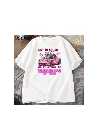 Tarzsokak Kaybeden Olsun Biz Gidiyor Terapi Rakun Komik T Shirt Trendy Y2k Zihinsel Sağlık T Shirt Erke 3046 Beyaz