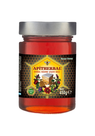 Apitherbal Doğal Süzme Çiçek Balı 450 G