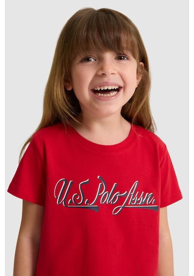 U.s. Polo Assn. Kız Çocuk Kırmızı Tişört 50325697-vr171 Basıc Kırmızı