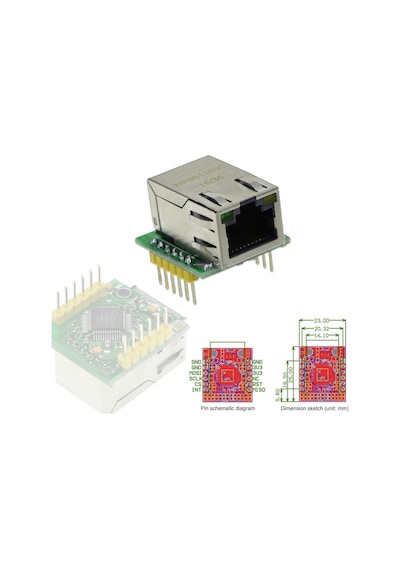 Wiznet W5500 Usr-Es1 Ethernet Modülü