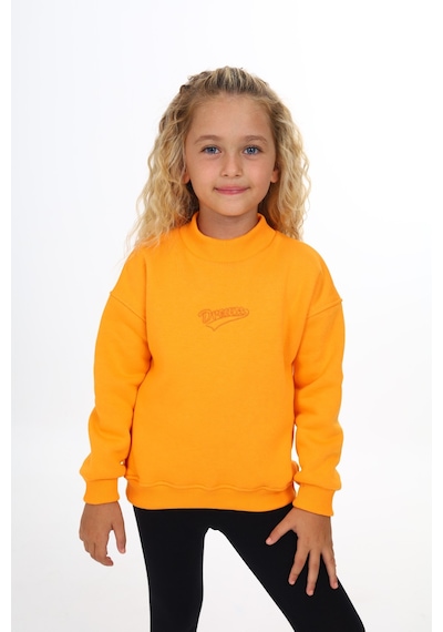 Toontoy Kız Çocuk Relax Fit Dik Yaka Düşük Omuz Nakış Baskılı Sweatshirt - 3 İplik Şardonlu Hardal Toontoy Kız Çocuk Relax Fit Dik Yaka Düşük Omuz Nakış Baskılı Sweatshirt - 3 İplik Şardonlu Hardal