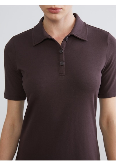 Lcwaıkıkı Classic Kahverengi Polo Yaka A Kesim Modal Karışımlı Elbise