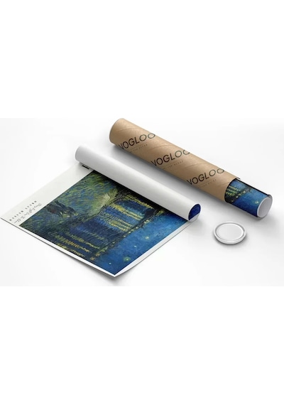 Çerçevesiz Poster Vincent Van Gogh Ren Nehri Nde Yıldızlı Bir Gece