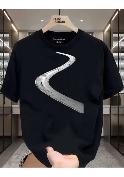 Flood Of Style Unisex Uznu İnce Bir Yoldayım T-shirt Siyah