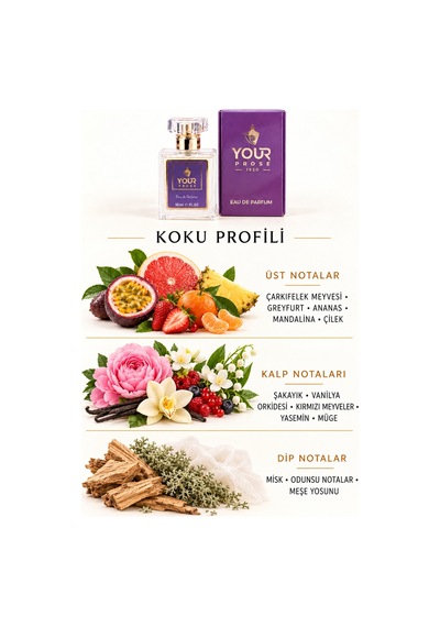 Your Prose K102 Çarkıfelek Meyvesi Ve Şakayık Notalı Ferah Meyvemsi Çiçeksi Kadın Parfümü Edp 50 Ml - 8690352000012yp102 Meyveli