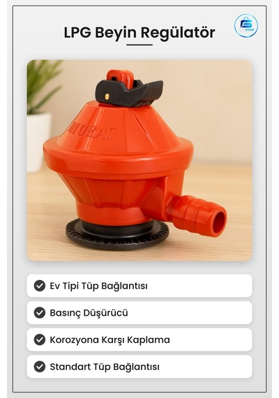 Lpg Beyin Regülatör Ev Tipi Tüp Dedantör Sağlam Gövdeli Basınç Dü