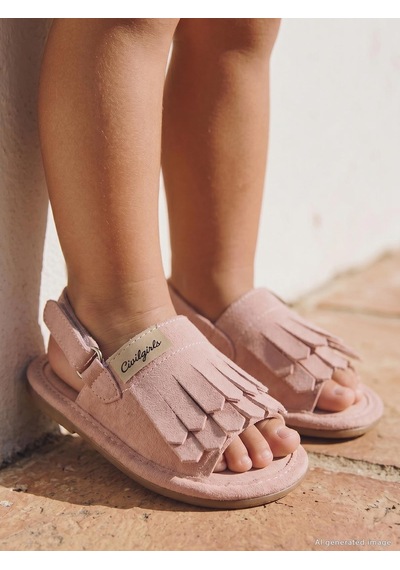 Civil Girls Püsküllü 20-25 Numara Sandalet - Pembe