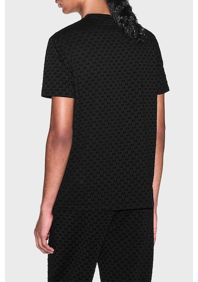 Armani Exchange Logolu % 100 Pamuk Bisiklet Yaka T Shirt Erkek T Shirt Xm003079 Af10356 Uc001 Siyah