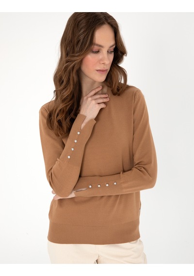 Pierre Cardin Kadın Camel Kazak /triko 50290566-vr015 CAMEL