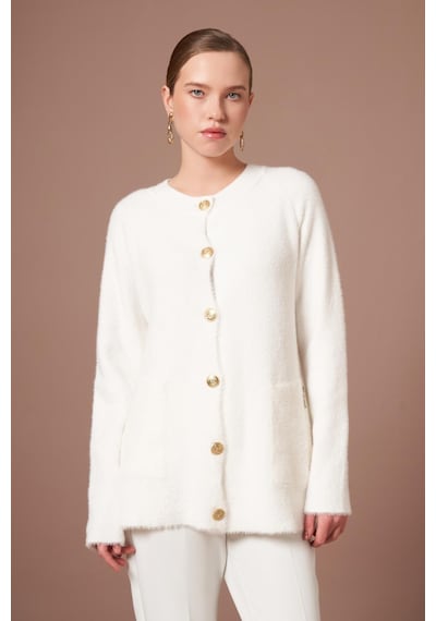 Ftz Women Kadın Angora Hırka Ekru 25259 Ekru