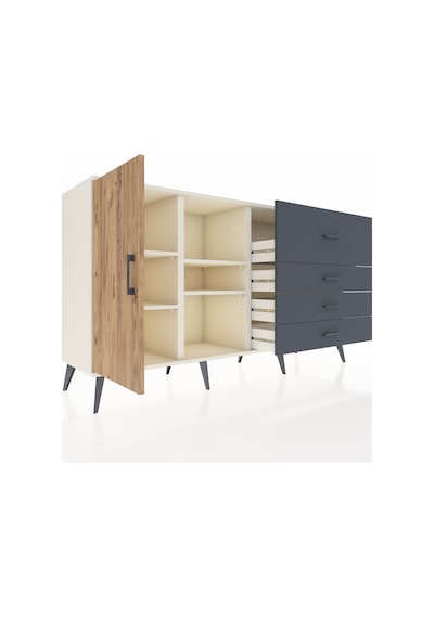 Kronos Konsol 4 Raflı 4 Çekmeceli Tek Kapaklı 176x59x99 Aytaşı-ç Aytaşı-çam/antrasit Kronos Konsol 4 Raflı 4 Çekmeceli Tek Kapaklı 176x59x99 Aytaşı-ç Aytaşı-çam/antrasit