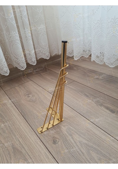 Mobilya Koltuk Sehpa Komidin Puf Bench Metal Telli Ayak 32 Cm 4 Adet Siyah