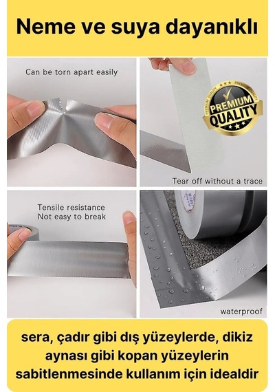 Vege - 3 Adet Siyah - Tamir Yalıtım Bantı , Duct Tape Tamir, Hobi, Ağır Ambalaj - 5cm X 10mt - 683188600