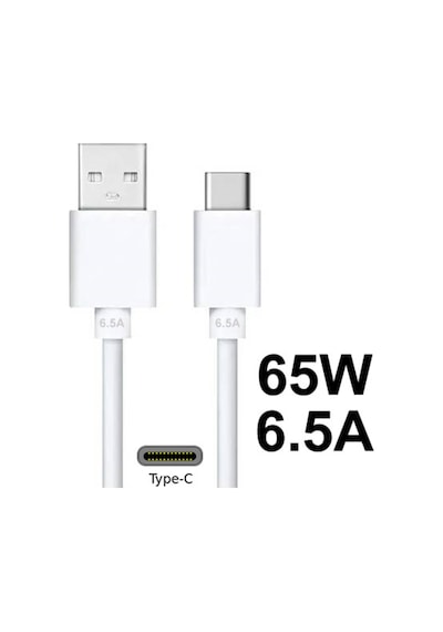 Oppo Vooc Type-c Şarj Ve Data Kablosu 65w 6.5a Realme Superdart