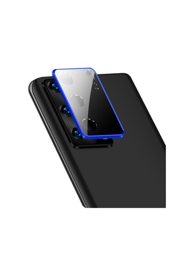 Huawei P40 Kamera Koruma Cam+ Metal Lens full Set Birleşik Mavi