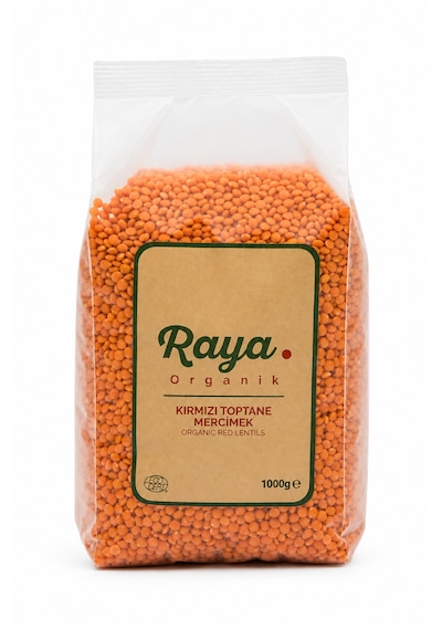Raya Organik Kırmızı Tane Mercimek 1 Kg