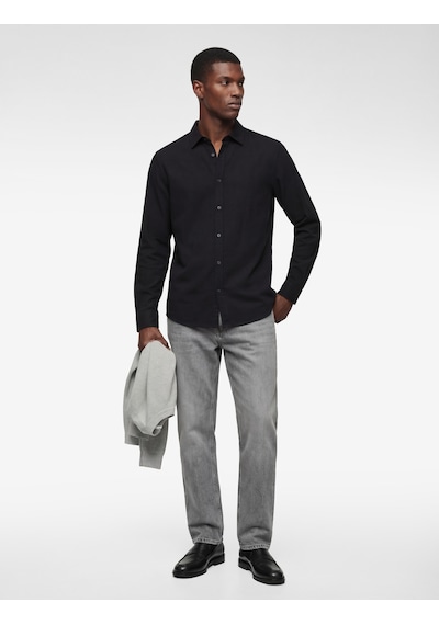 Koton Pamuklu Uzun Kollu Klasik Yaka Slim Fit Gömlek Siyah 6sam60095hw Koton Pamuklu Uzun Kollu Klasik Yaka Slim Fit Gömlek Siyah 6sam60095hw