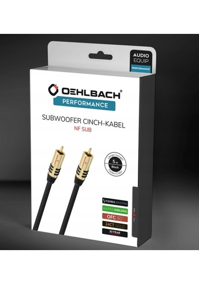 Oehlbach D1c21533 Nf Sub 3,00 Mt Subwoofer Kablosu