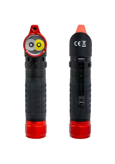 İzeltaş Pro Led Şarjlı Lazer Pointer/uv El Feneri 1000 Lm Kırmızı - Siyah
