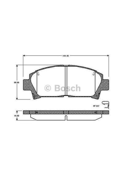 BOSCH 986424799 Fren Balatası Ön Avensis 99-03 Carına 92- Mr2 89- 15 Inc