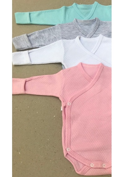 Özdemirli Bebe Özdemirlitekstil Bebelino Çıtçıtlı Badi Kruvaze (4 Lü Paket) (456578775) Çok Renkli