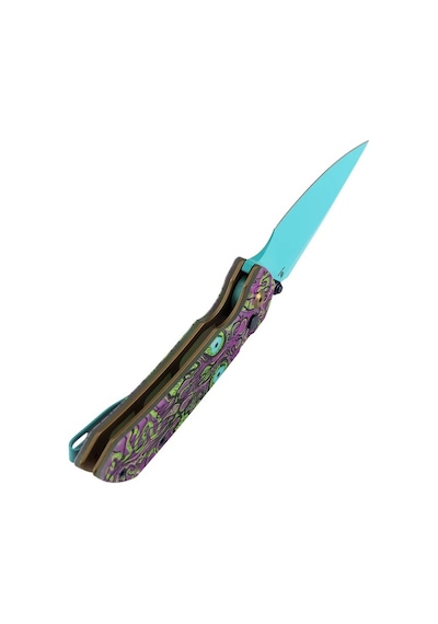 Tenable Fenrir Mor Ölümsüz Baskılı Jade G10 Sap Mavi Kaplamalı 14c28n Çelik Kamp Çakı T1034f9
