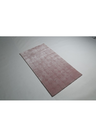 Çam Halı Emboss Jr 67 Pink Modern Desen Yeni Zellanda Yünü Ve Viskon El Dokuması Halı - 80x150 Pembe