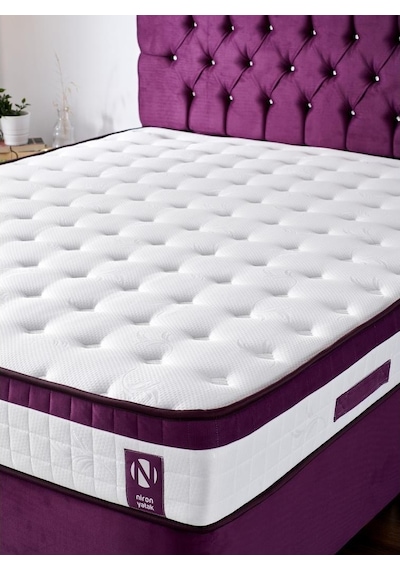 Nironyatak Niron Violet Yatak Seti 80X200 Cm Tek Kişilik Yatak Baza Başlık T