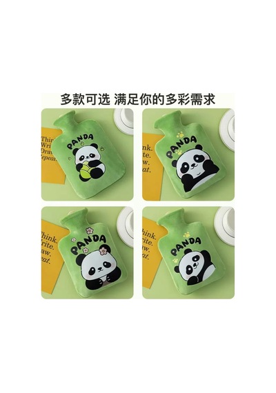 Sıcak Su Torbası Panda Desenli Kadife Kılıflı 2 Litre Diğer