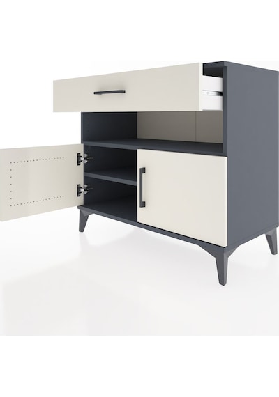 Hyperion Şifonyer 2 Raflı Tek Çekmeceli 2 Kapaklı 88x44x80 Antrasit-aytaşı Antrasit Hyperion Şifonyer 2 Raflı Tek Çekmeceli 2 Kapaklı 88x44x80 Antrasit-aytaşı Antrasit