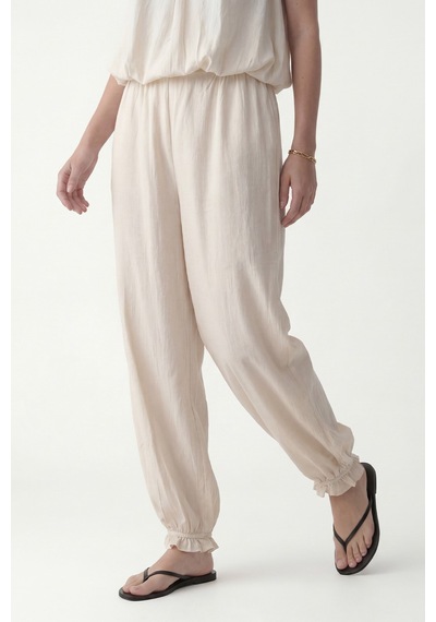 Antioch 100% Lyocell Bluz Pantolon Takım Bej