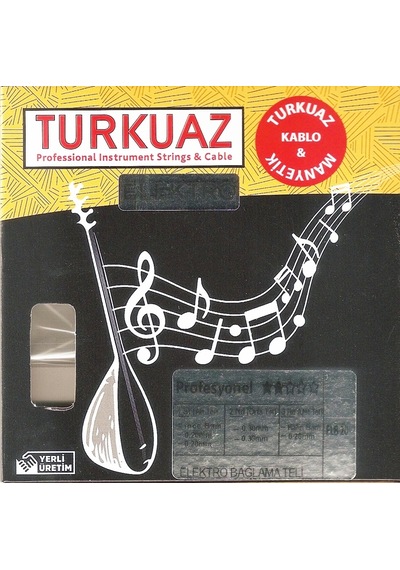 Turkuaz ELB20 Elektro Bağlama Teli 020 Takım Siyah Çelik Tel