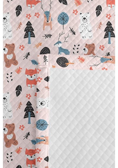 Evimde Bambaşka Renkli Orman Hayvanları Çocuk Odası Tek Kişilik Pike Takımı-iskandinav Pudra 160x220 CM Yatak Örtüsü Evimde Bambaşka Renkli Orman Hayvanları Çocuk Odası Tek Kişilik Pike Takımı-iskandinav Pudra 160x220 CM Yatak Örtüsü