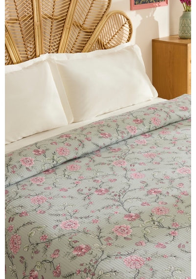 Karaca Home Nymira %100 Pamuk Çift Kişilik Tek Pike Mint Mint