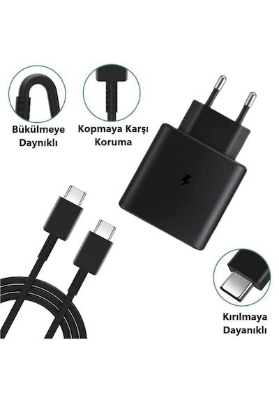 65w Hızlı Şarj Edebilen Type C Uçlu Şarj Aleti Diğer