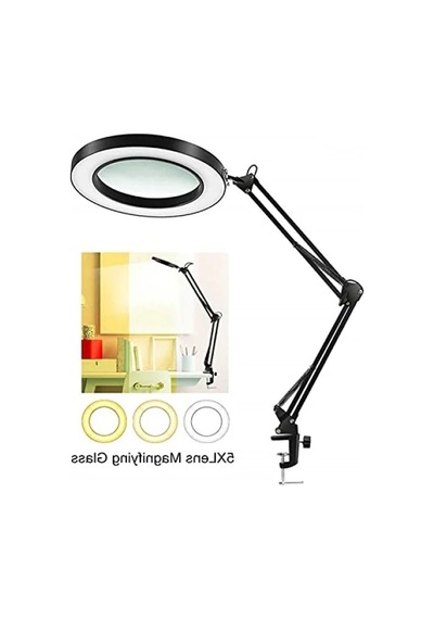 Katlanabilir Led Işıklı Masaüstü Büyüteç - Ayarlanabilir